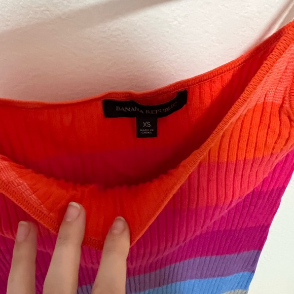 Banana Republic Striped Rainbow Knit Maxi Dress Pride 2020 Limited Edition - Picture 3 of 3